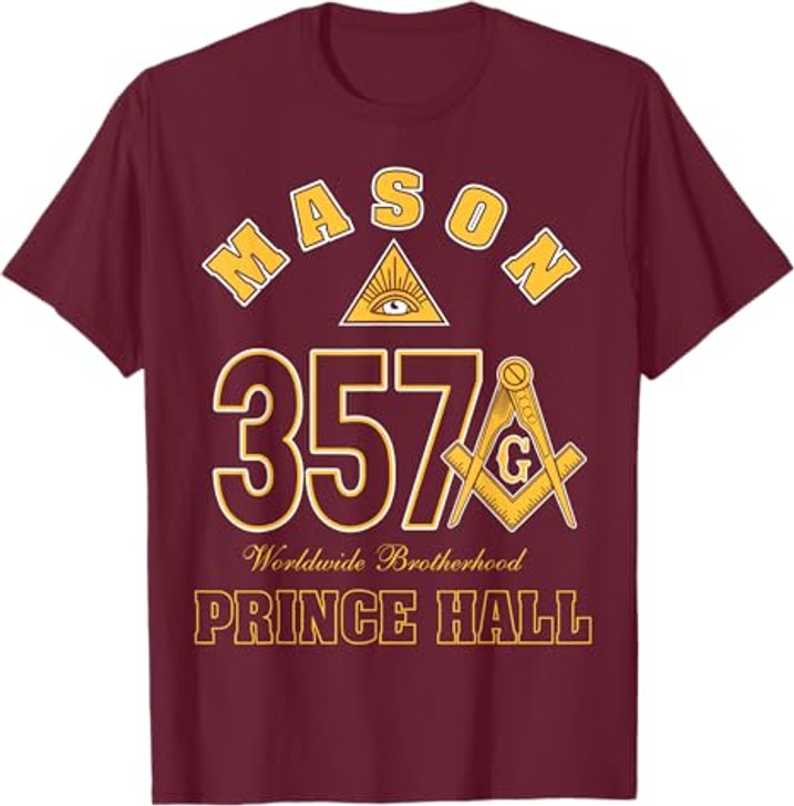 Prince Hall Mason 357 Symbol Worldwide Brotherhood Father's T-Shirt