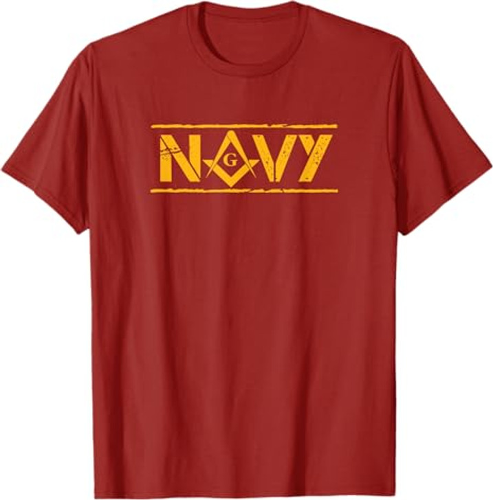 Navy Mason T-Shirt by Kuyang Freemason T-Shirt