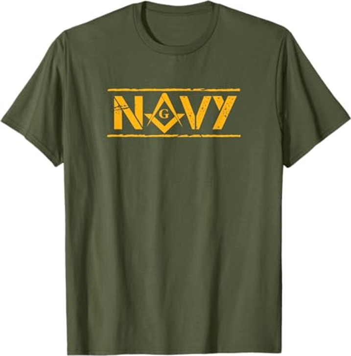 Navy Mason T-Shirt by Kuyang Freemason T-Shirt