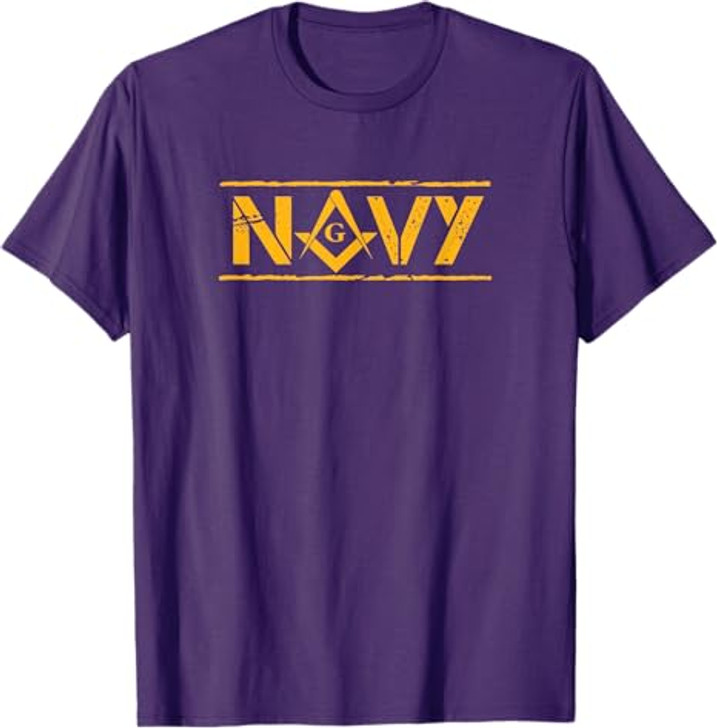Navy Mason T-Shirt by Kuyang Freemason T-Shirt