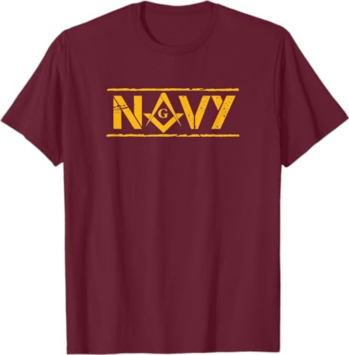 Navy Mason T-Shirt by Kuyang Freemason T-Shirt