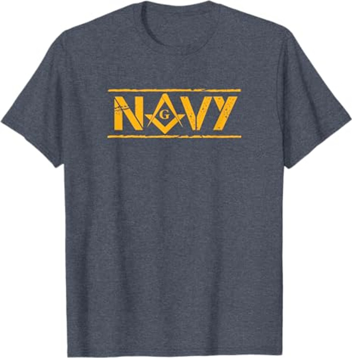 Navy Mason T-Shirt by Kuyang Freemason T-Shirt