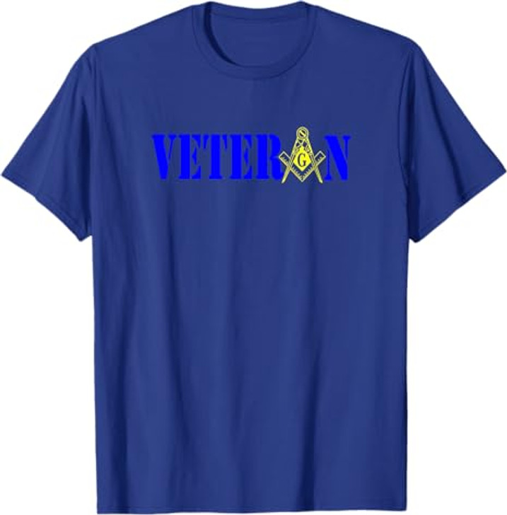 Masonic Military Veteran Mason Square and Compass Freemason T-Shirt