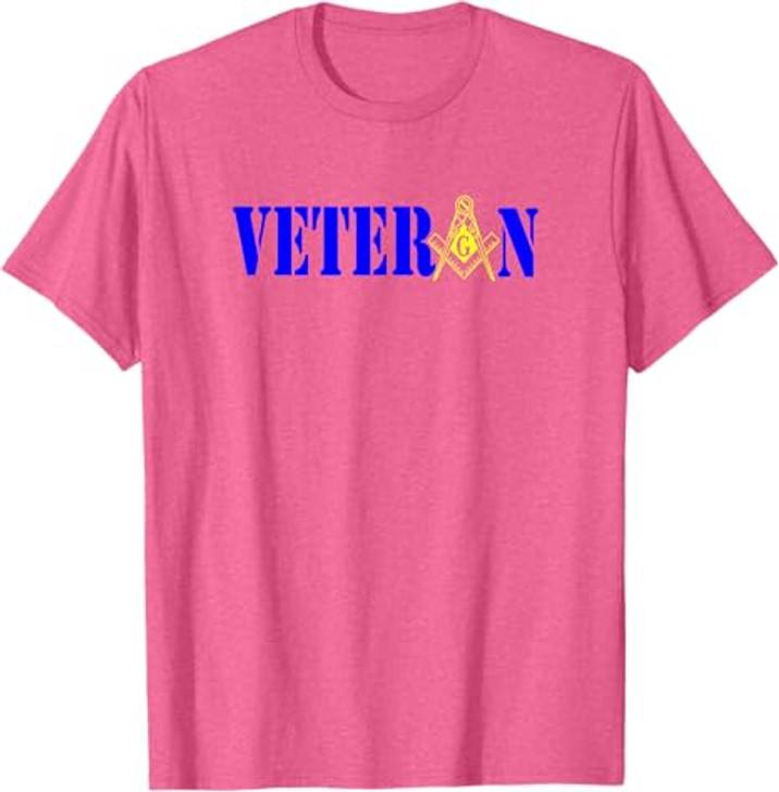 Masonic Military Veteran Mason Square and Compass Freemason T-Shirt
