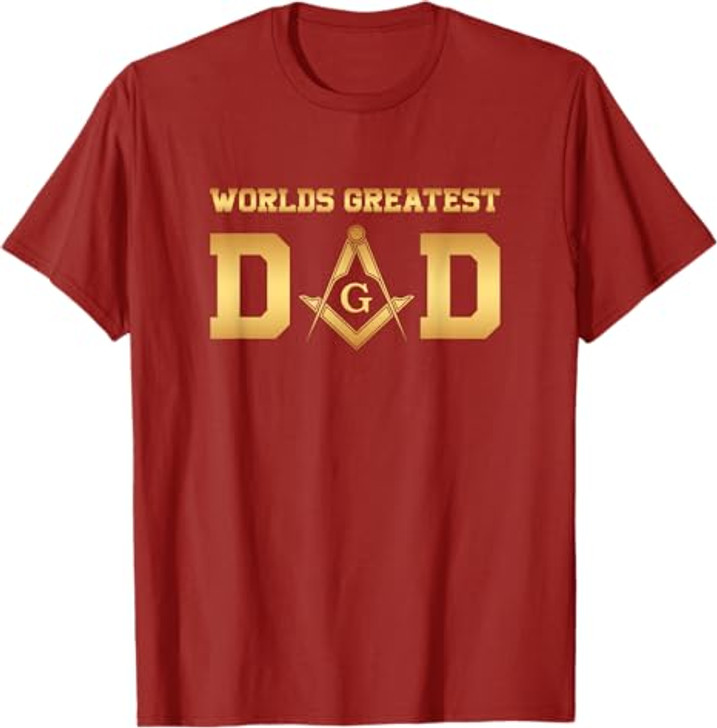 Masonic World's Greatest Dad, Father's Day Gift Freemason T-Shirt