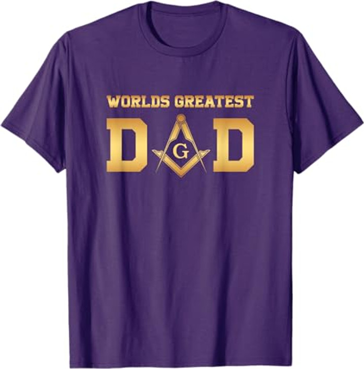 Masonic World's Greatest Dad, Father's Day Gift Freemason T-Shirt