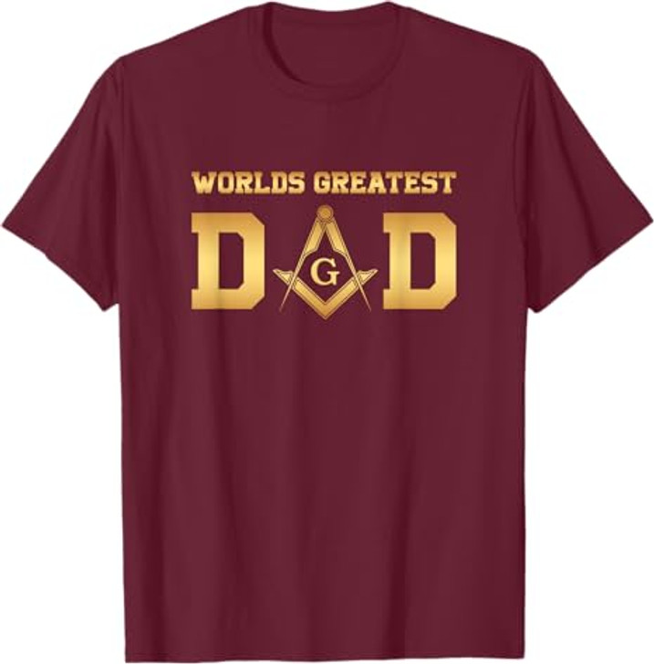 Masonic World's Greatest Dad, Father's Day Gift Freemason T-Shirt