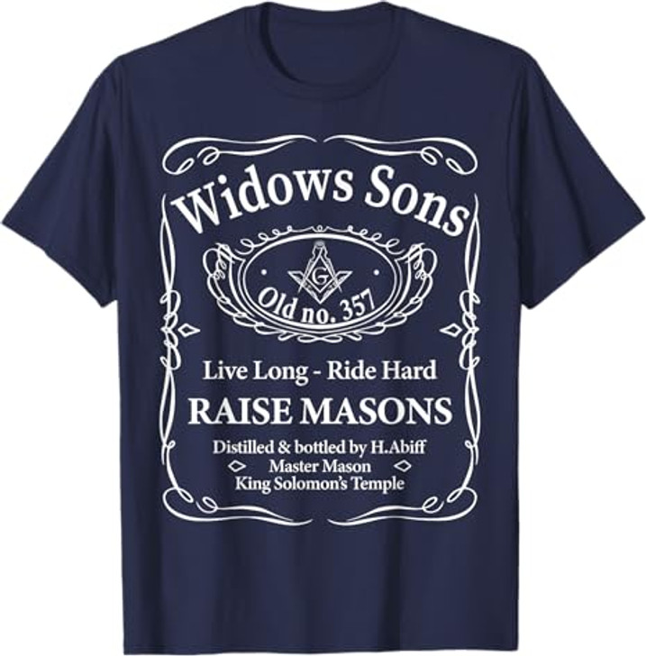 Masonic Widow's Sons No.357 Whiskey Raise Masons Fathers Day T-Shirt