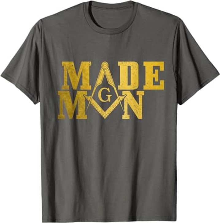 Mason Made Man Masonic Square & Compass T-Shirt