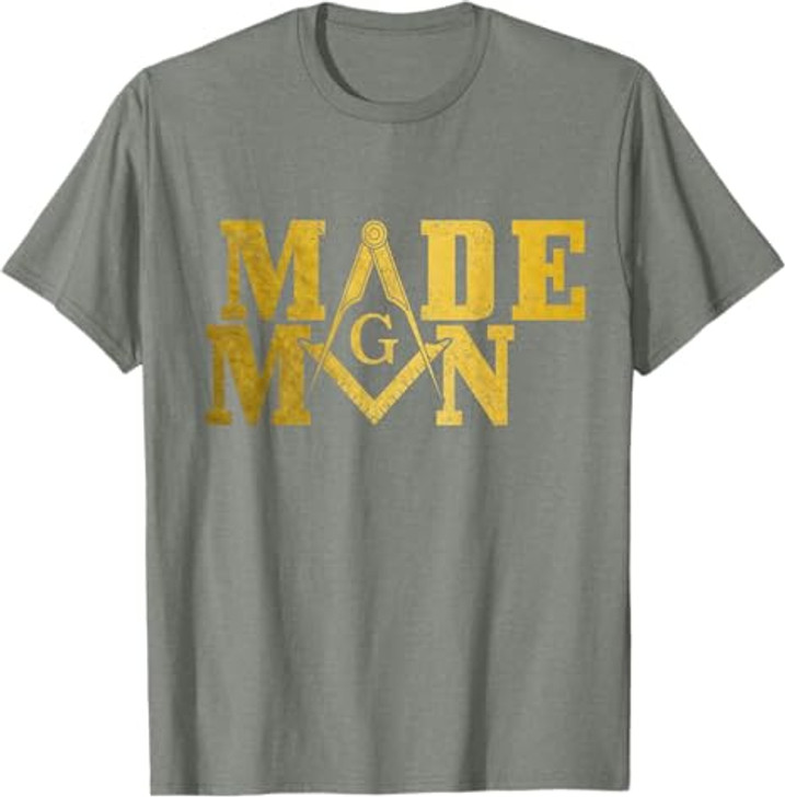 Mason Made Man Masonic Square & Compass T-Shirt