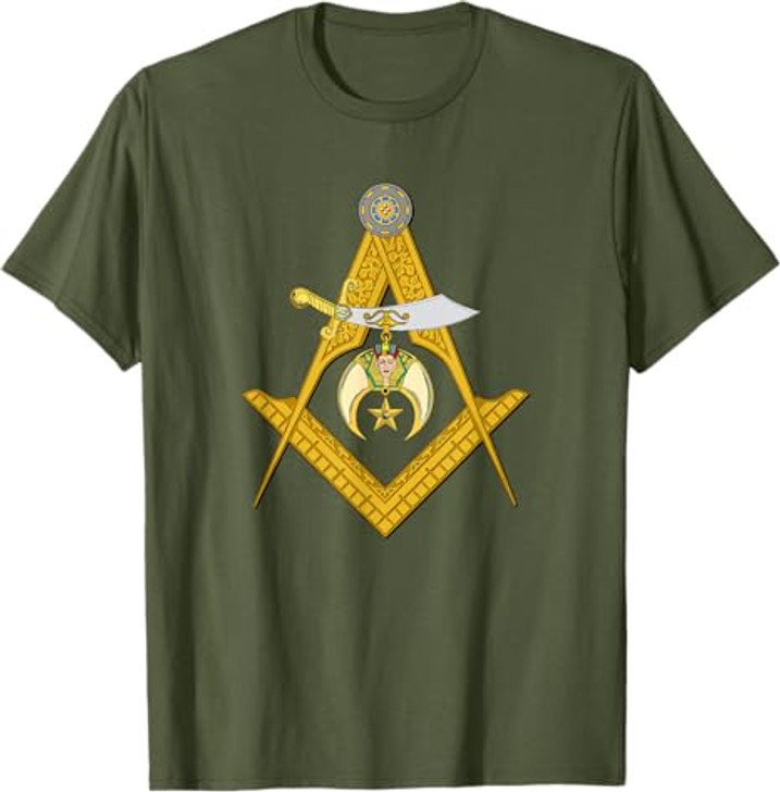 Masonic Square and Compasses Shriners Dad Father's Day T-Shirt
