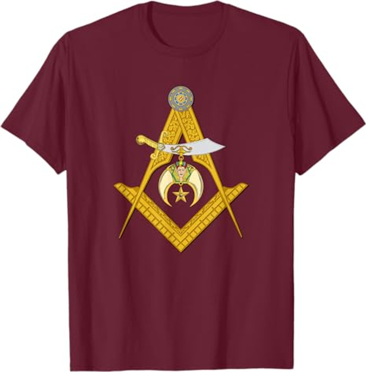 Masonic Square and Compasses Shriners Dad Father's Day T-Shirt