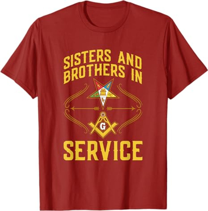 Sisters In Service OES Masonry Masonic Freemason Freemasonry T-Shirt