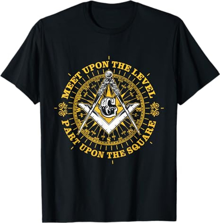 Freemason Meet Upon the Level Part Upon The Square Masonic T-Shirt