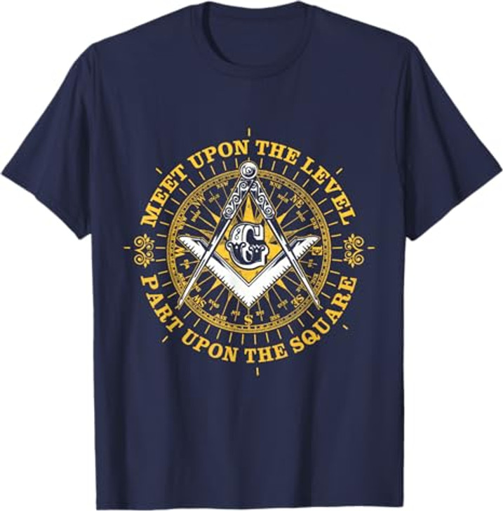Freemason Meet Upon the Level Part Upon The Square Masonic T-Shirt
