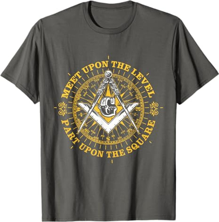Freemason Meet Upon the Level Part Upon The Square Masonic T-Shirt