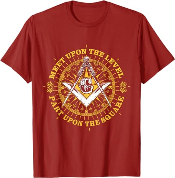 Freemason Meet Upon the Level Part Upon The Square Masonic T-Shirt