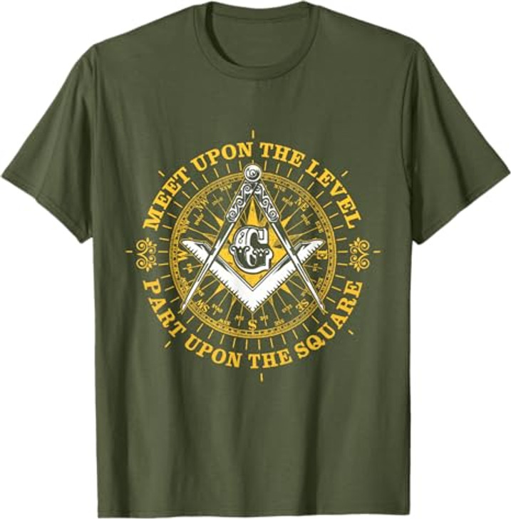 Freemason Meet Upon the Level Part Upon The Square Masonic T-Shirt