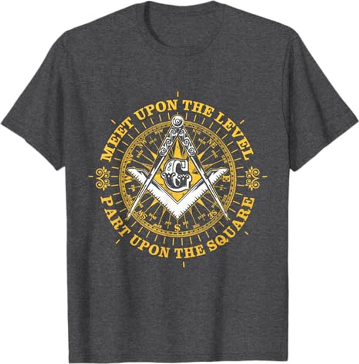 Freemason Meet Upon the Level Part Upon The Square Masonic T-Shirt