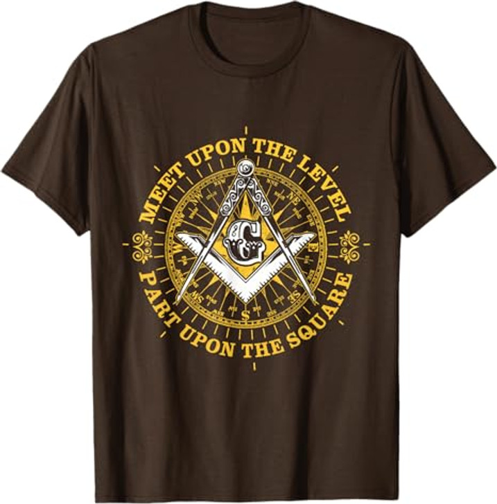 Freemason Meet Upon the Level Part Upon The Square Masonic T-Shirt
