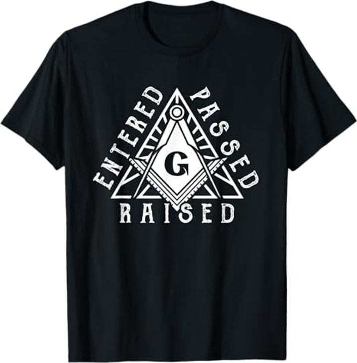Masonic Square And Compasses Design T-Shirt