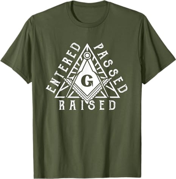 Masonic Square And Compasses Design T-Shirt