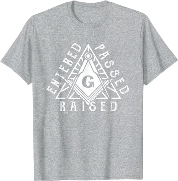 Masonic Square And Compasses Design T-Shirt