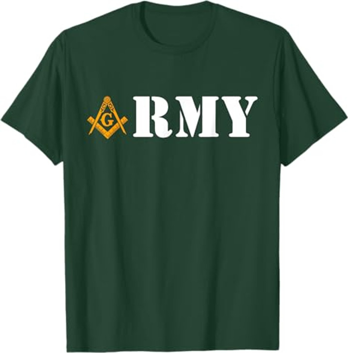 Army Masons Armed Forces Flag Day Masonic Father's Day T-Shirt