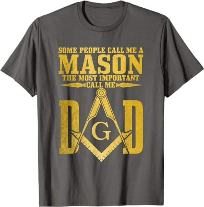 Dad Square Compass Masonic Shriner Freemason T-Shirt