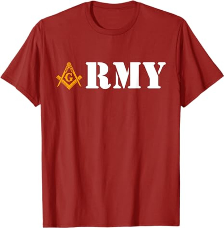 Army  Armed Forces Flag Day Masonic Father's Day T-Shirt