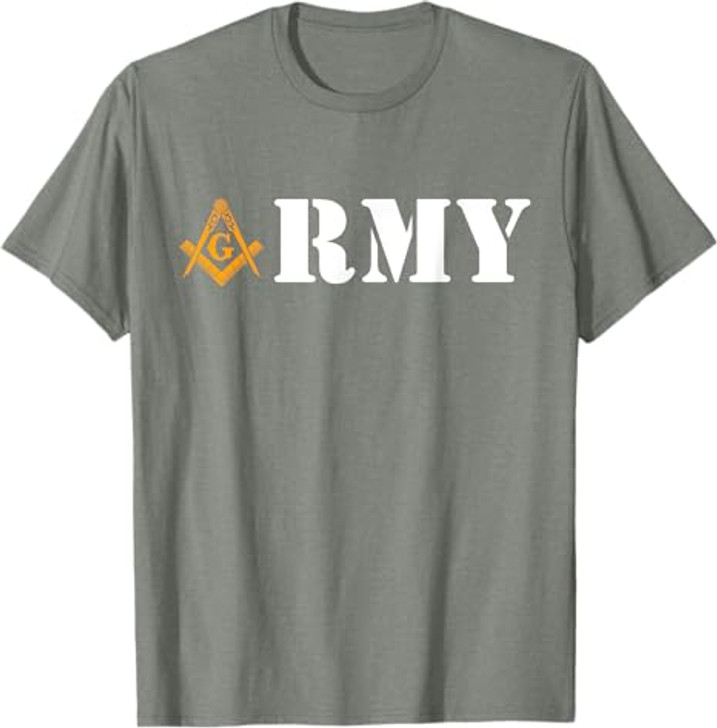 Army  Armed Forces Flag Day Masonic Father's Day T-Shirt