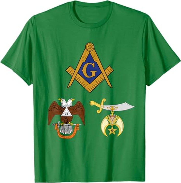 Master Mason 32nd Degree Shrine AASR Noble Masonic WD Blue T-Shirt