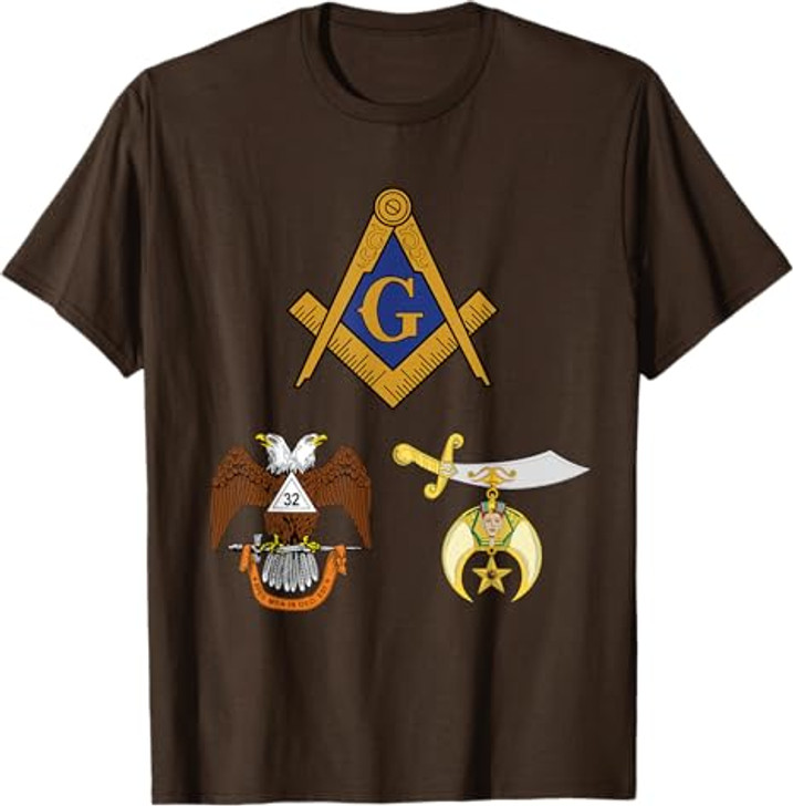 Master Mason 32nd Degree Shrine AASR Noble Masonic WD Blue T-Shirt