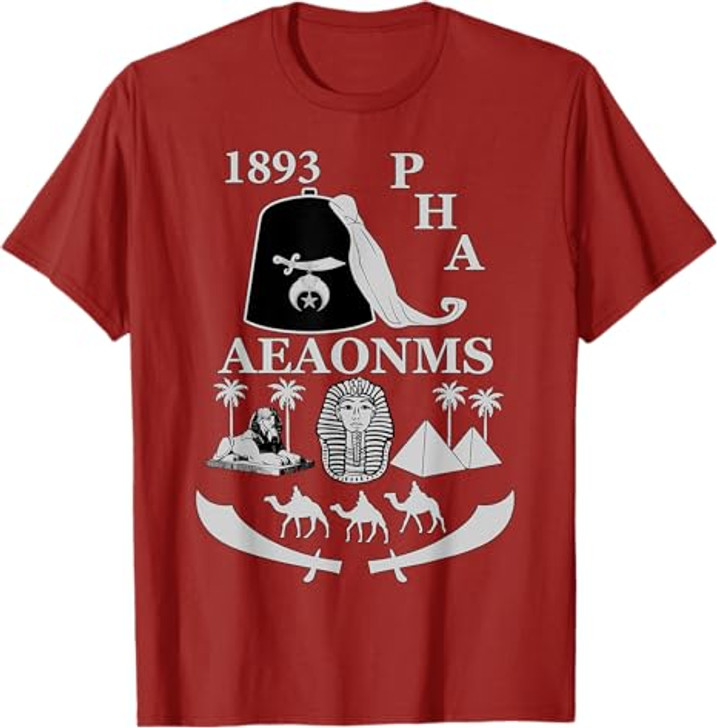 Shriners 1893 PHA Pharaoh AEAONMS Freemasons Father's Day T-Shirt