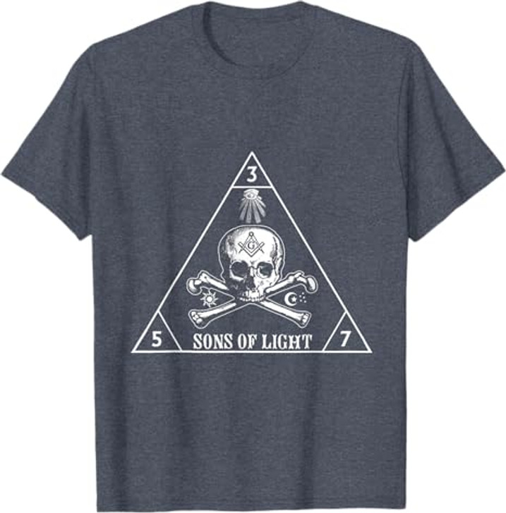 Masons Sons Of Light 357 Skull & Bone Masonic Father's Day T-Shirt