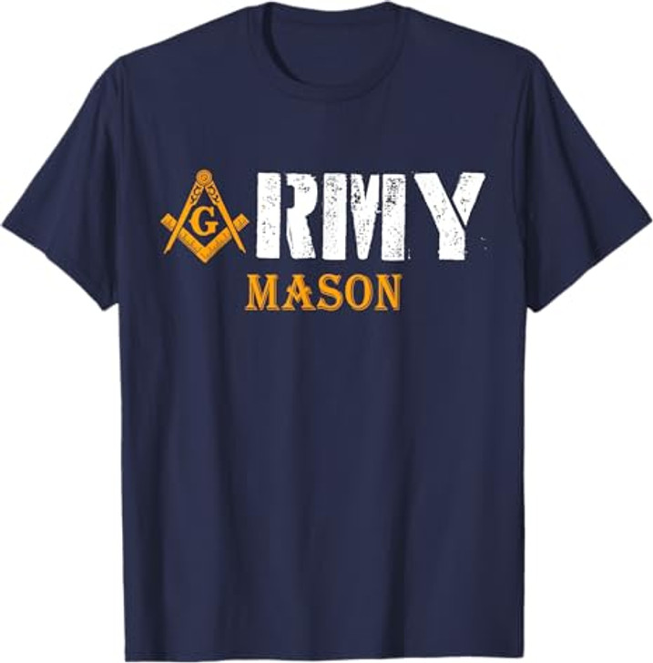 Freemason Army Compass & Square Masonic Symbol Vintage T-Shirt