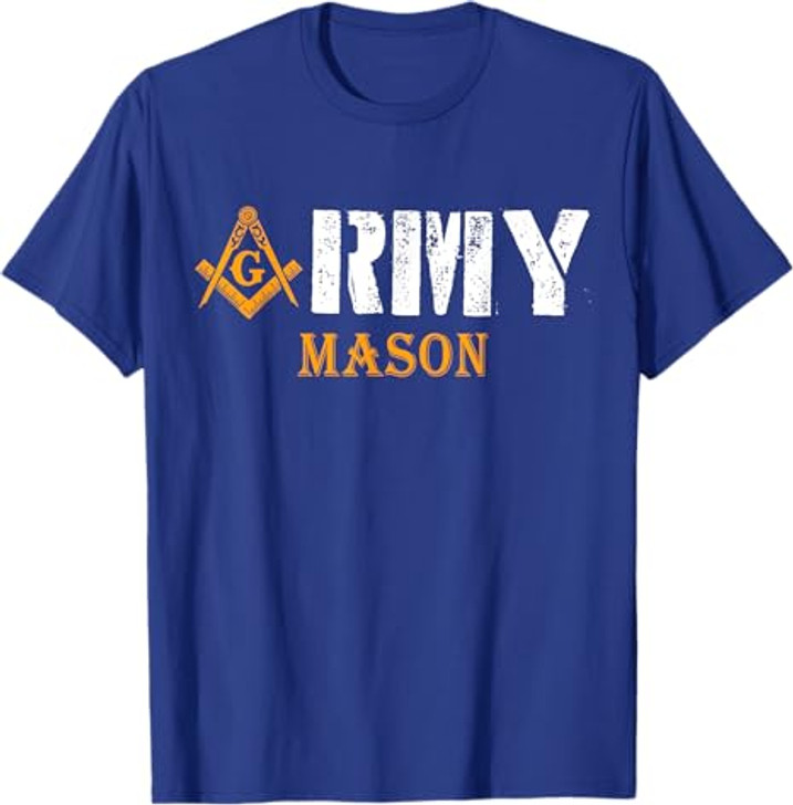 Freemason Army Compass & Square Masonic Symbol Vintage T-Shirt