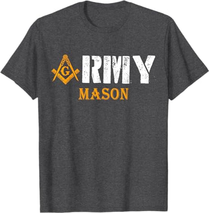 Freemason Army Compass & Square Masonic Symbol Vintage T-Shirt