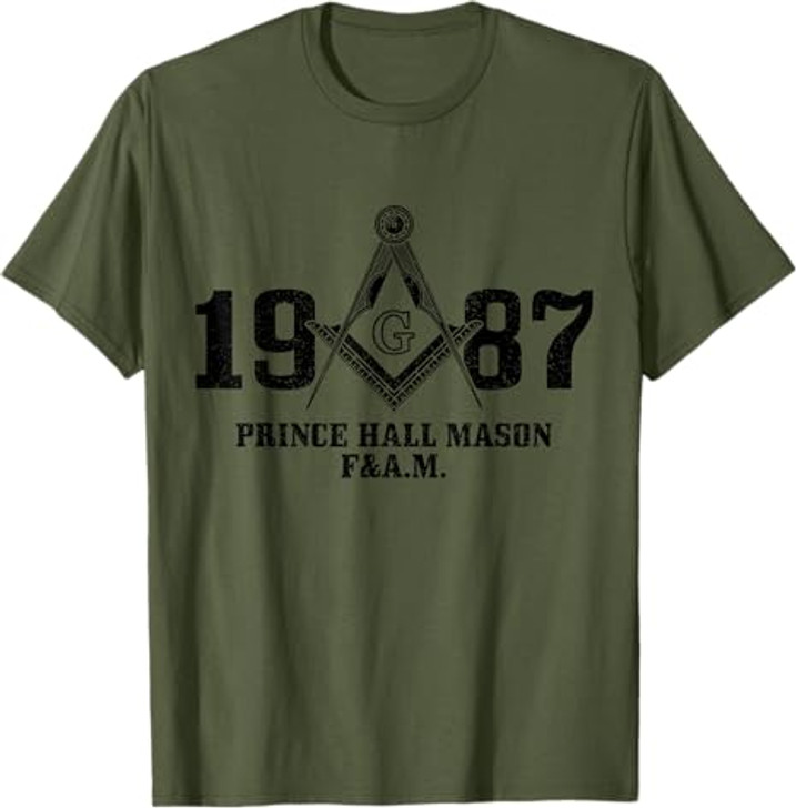 Mason Freemason Masonic Prince Hall Square & Compass Shriner T-Shirt
