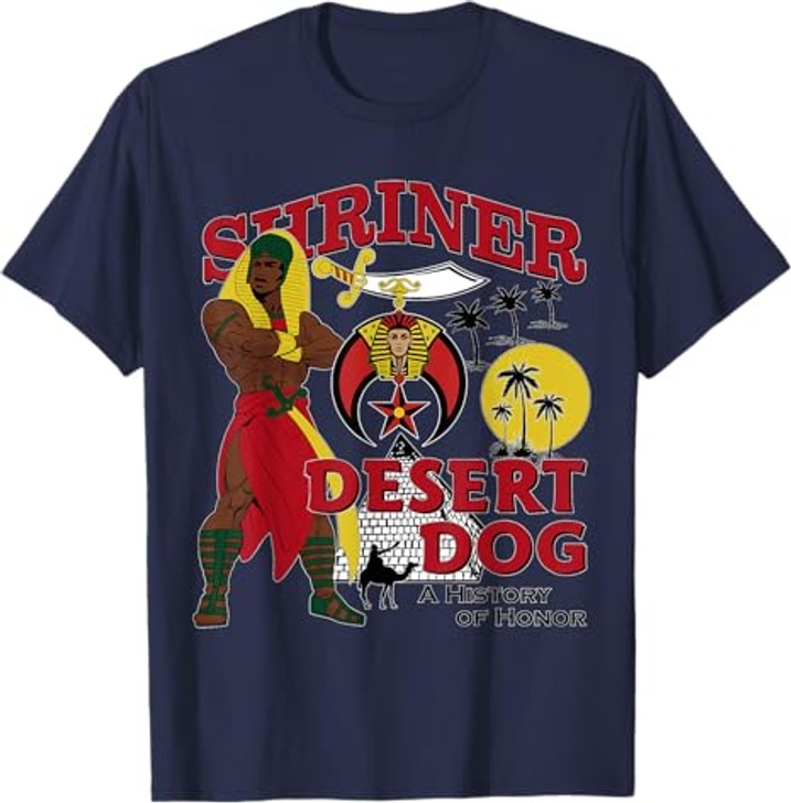 Shriner Desert Dog A History Of Honor Masonic Christmas T-Shirt