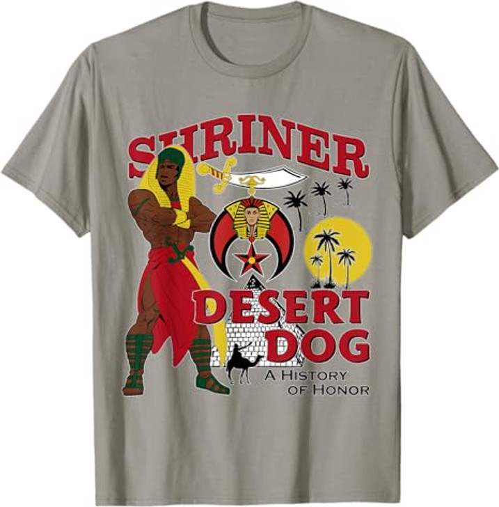Shriner Desert Dog A History Of Honor Masonic Christmas T-Shirt