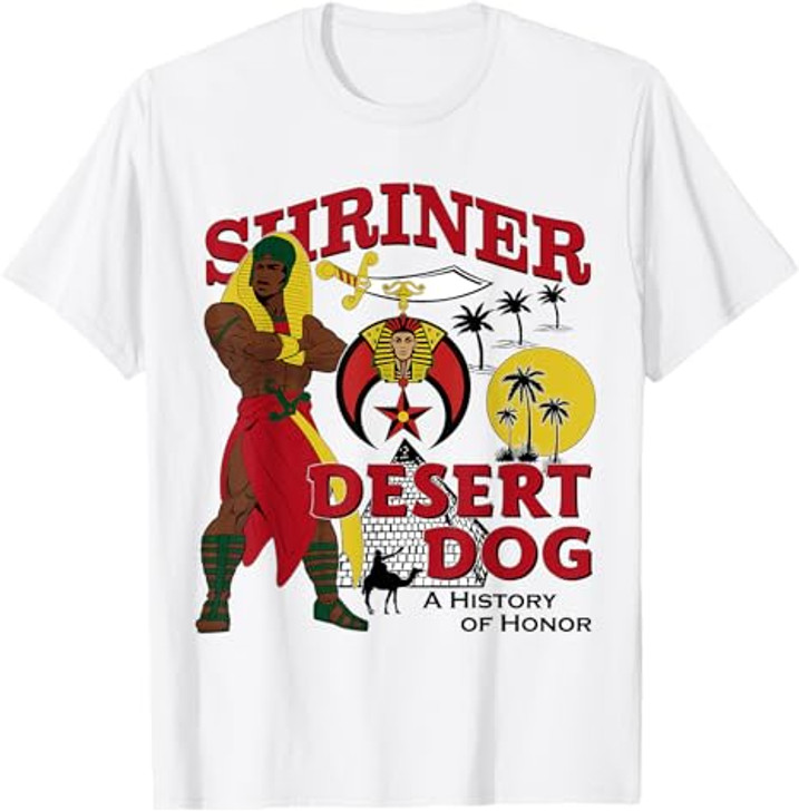 Shriner Desert Dog A History Of Honor Masonic Christmas T-Shirt