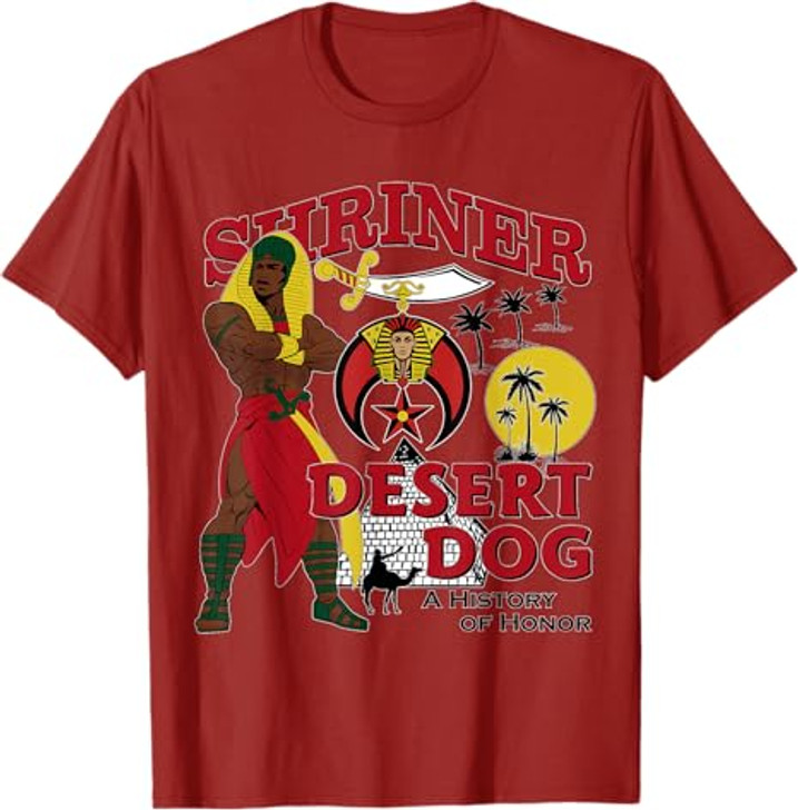 Shriner Desert Dog A History Of Honor Masonic Christmas T-Shirt