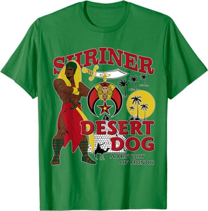 Shriner Desert Dog A History Of Honor Masonic Christmas T-Shirt