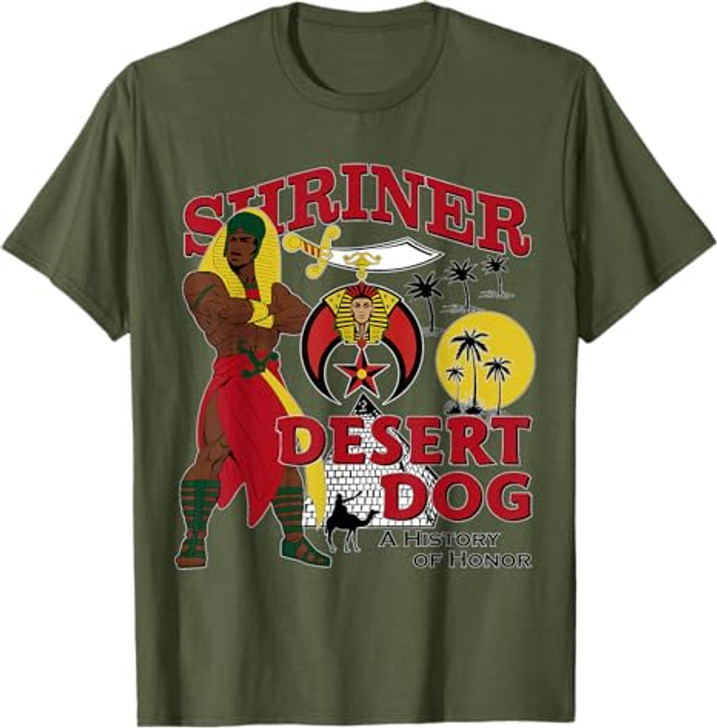 Shriner Desert Dog A History Of Honor Masonic Christmas T-Shirt