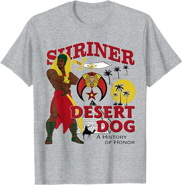 Shriner Desert Dog A History Of Honor Masonic Christmas T-Shirt