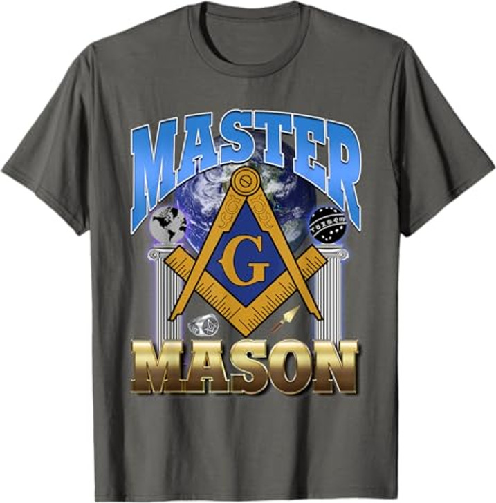 Masonic Pillars Master Mason Lodge Freemason Ring Trowel Bro T-Shirt