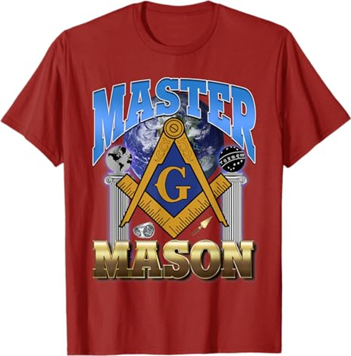Masonic Pillars Master Mason Lodge Freemason Ring Trowel Bro T-Shirt