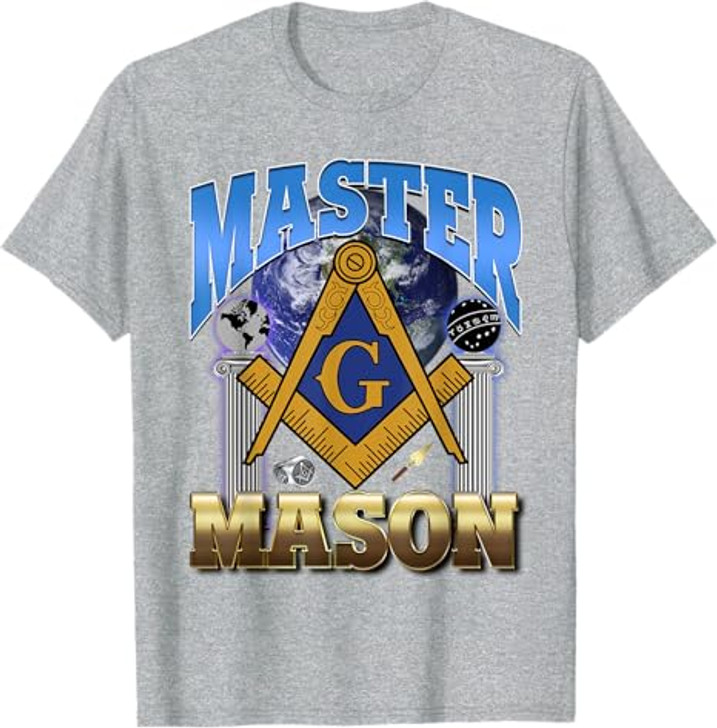 Masonic Pillars Master Mason Lodge Freemason Ring Trowel Bro T-Shirt