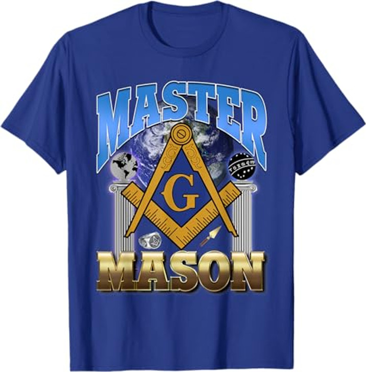 Masonic Pillars Master Mason Lodge Freemason Ring Trowel Bro T-Shirt